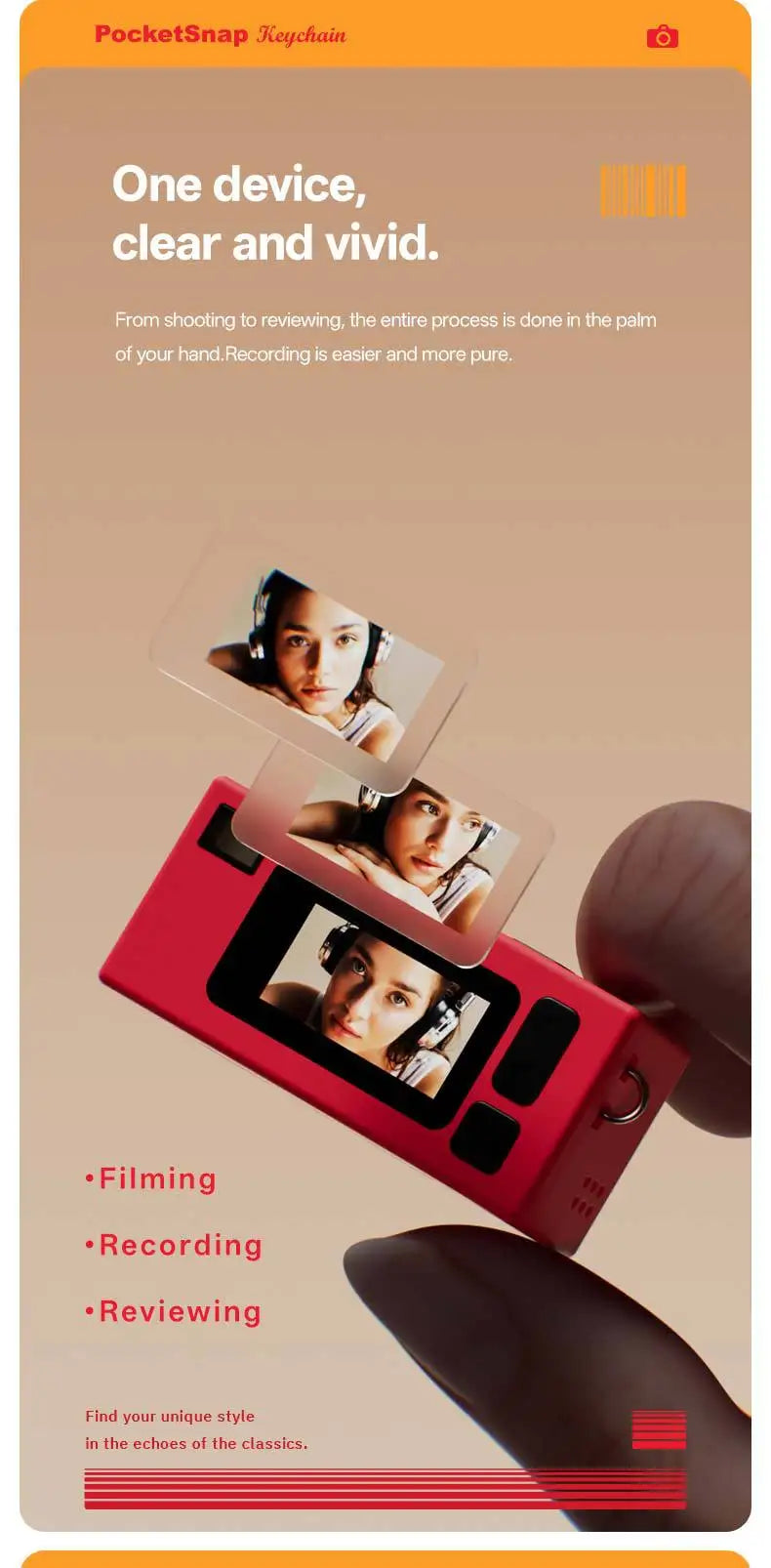 Classic Thumb Keychain Camera Screen HD 1080P Key Chain Portable Retro CCD Digital Camera Pocket DV Video Recorder Flash Lamp