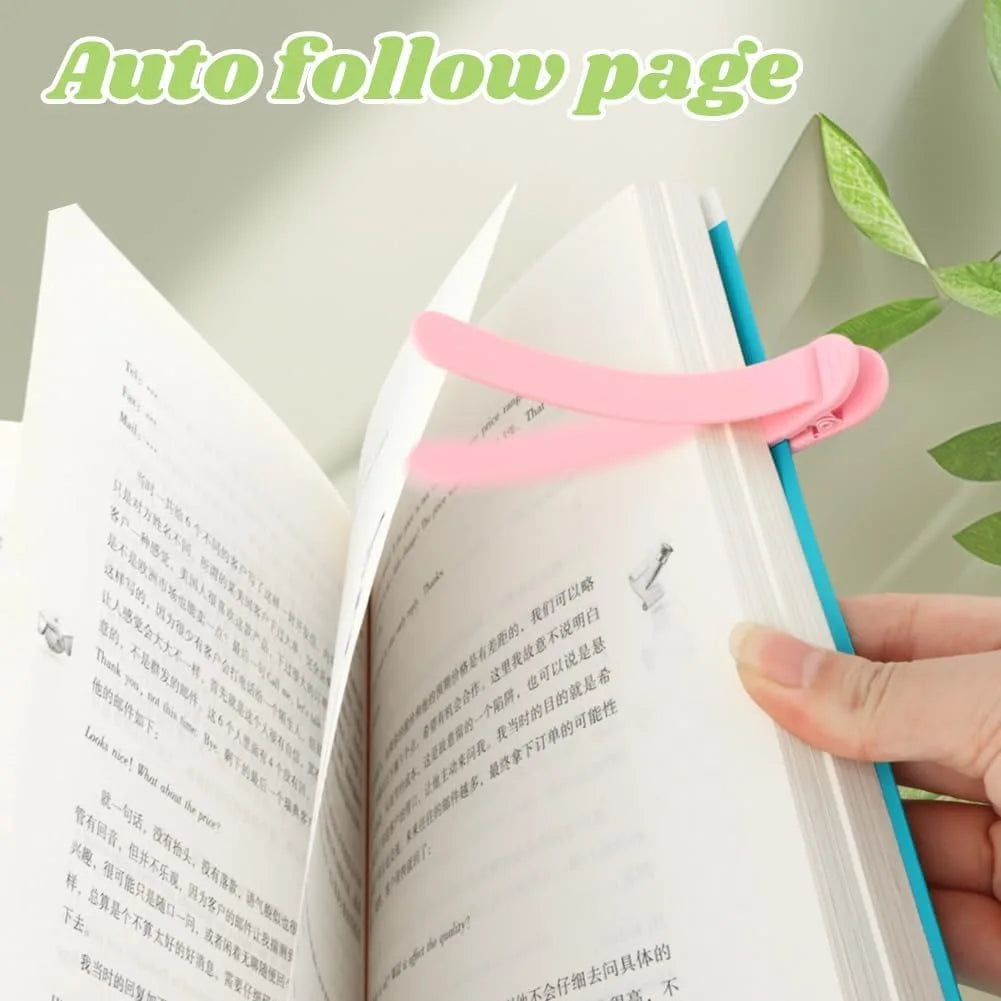Silicone Bookmark Clips Buckle Clamp Notebook Book Markers Page Divider Book Accessories for Reading