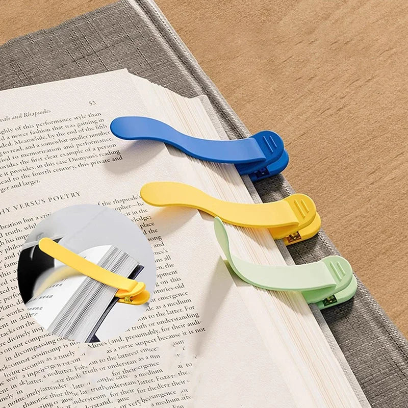 Silicone Bookmark Clips Buckle Clamp Notebook Book Markers Page Divider Book Accessories for Reading