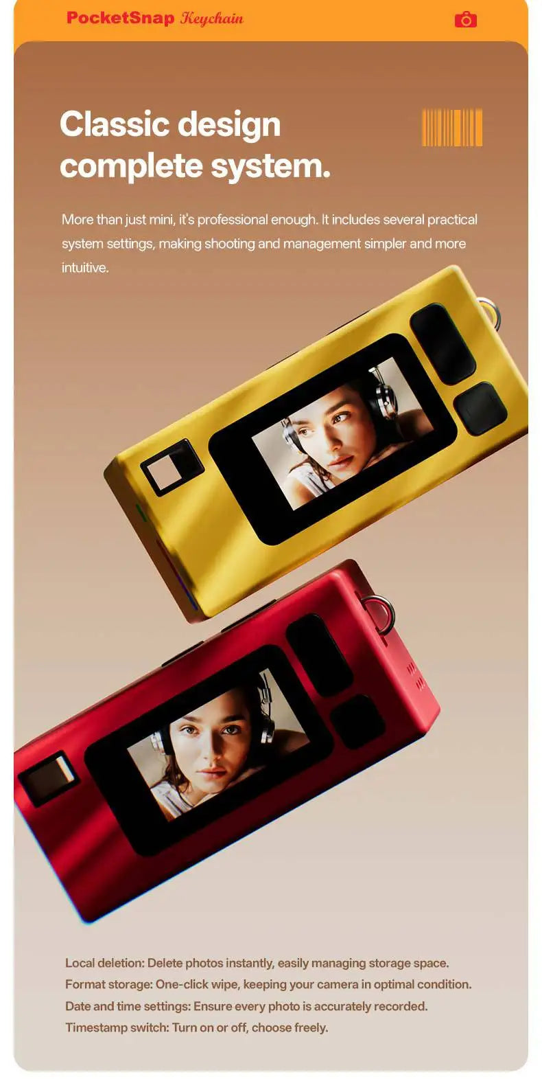 Classic Thumb Keychain Camera Screen HD 1080P Key Chain Portable Retro CCD Digital Camera Pocket DV Video Recorder Flash Lamp