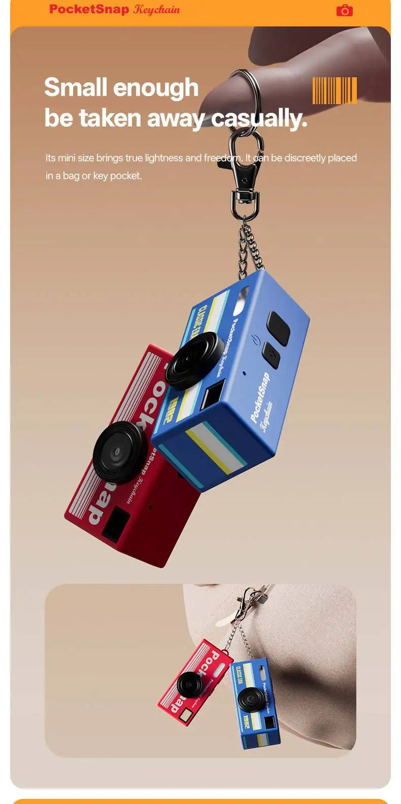 Classic Thumb Keychain Camera Screen HD 1080P Key Chain Portable Retro CCD Digital Camera Pocket DV Video Recorder Flash Lamp