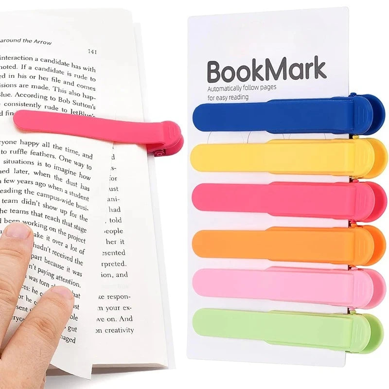 Silicone Bookmark Clips Buckle Clamp Notebook Book Markers Page Divider Book Accessories for Reading