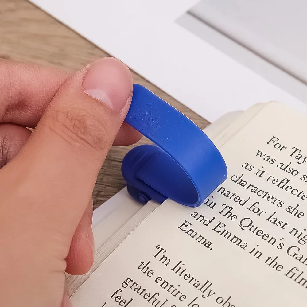 Silicone Bookmark Clips Buckle Clamp Notebook Book Markers Page Divider Book Accessories for Reading