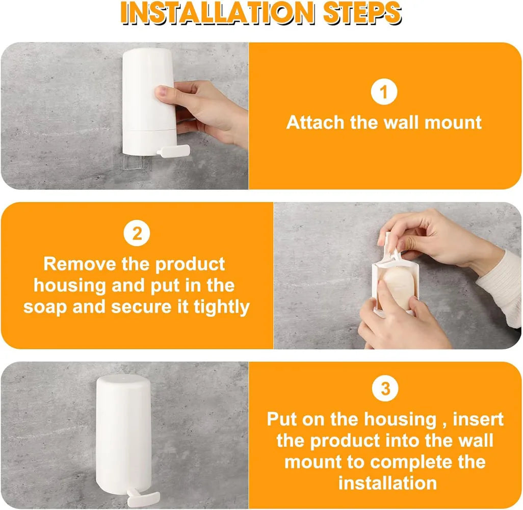 Soap Grinder for Bar Soap Wall-Mounted, No Drilling Waterproof Soap Container Cheese Grinder for Travel Kitchen Bathroom